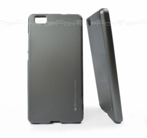 Силиконов гръб ТПУ MERCURY iJelly Metal Case за Huawei P8 Lite ALE-21 сив графит